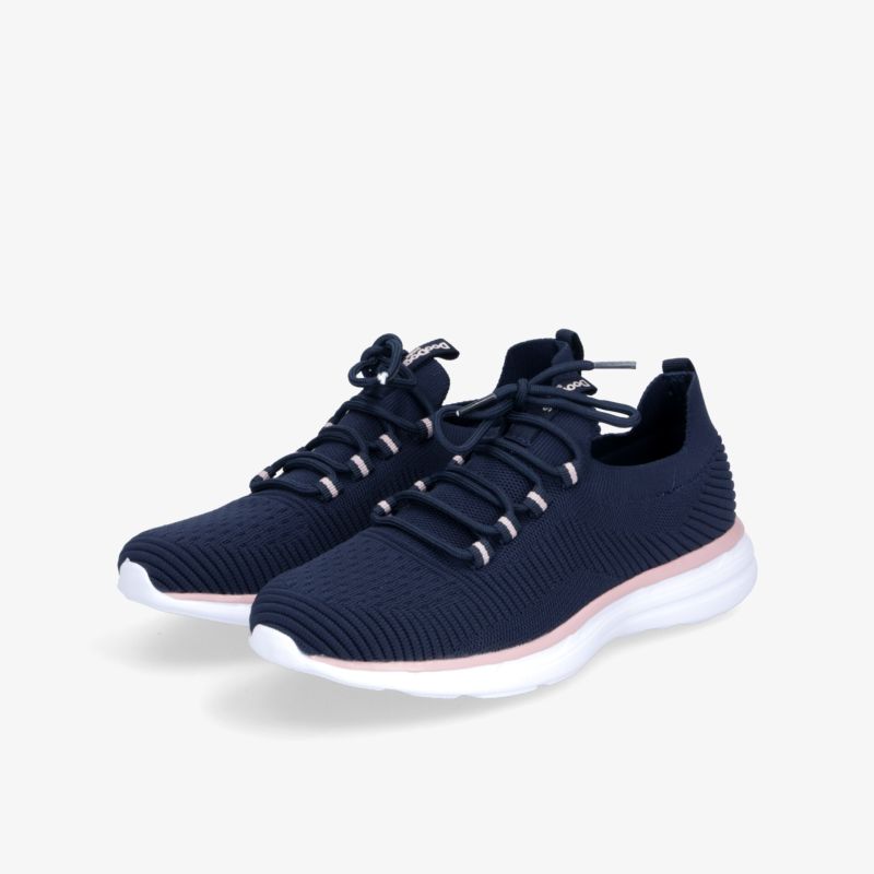 Sportliche schwarze Sneaker mit atmungsaktivem Material, flexibler Sohle und hohem Tragekomfort als Paar