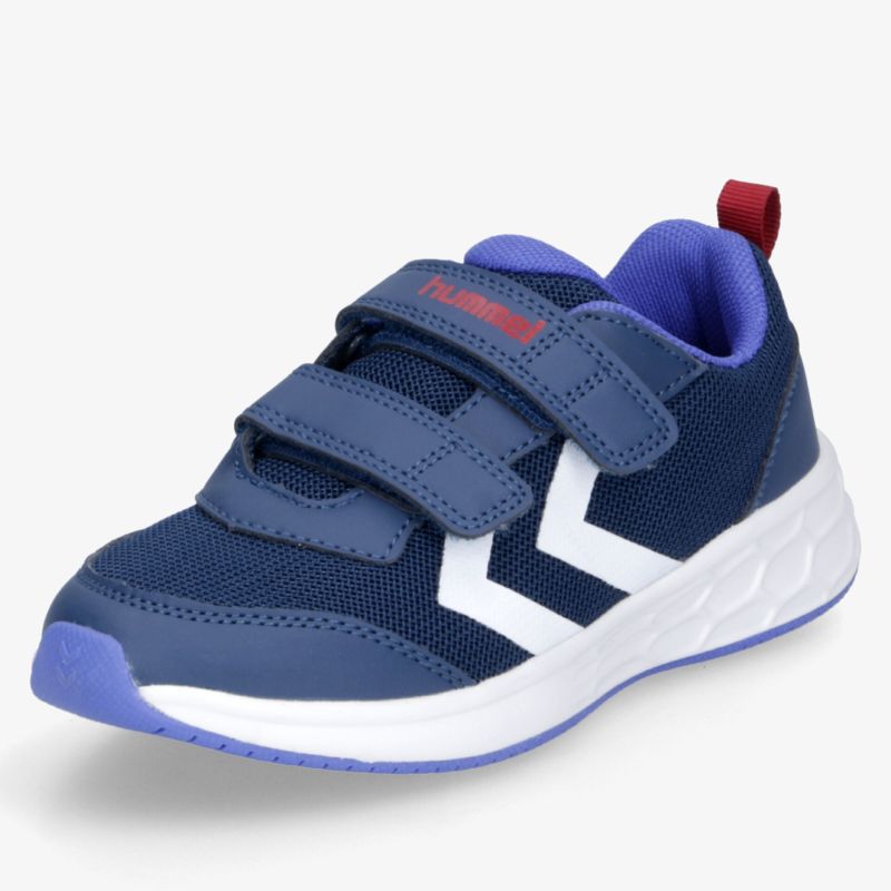 Sportlicher blauer Kinderschuh mit Klettverschluss, leichter und bequemer Schuh mit rutschfester Sohle