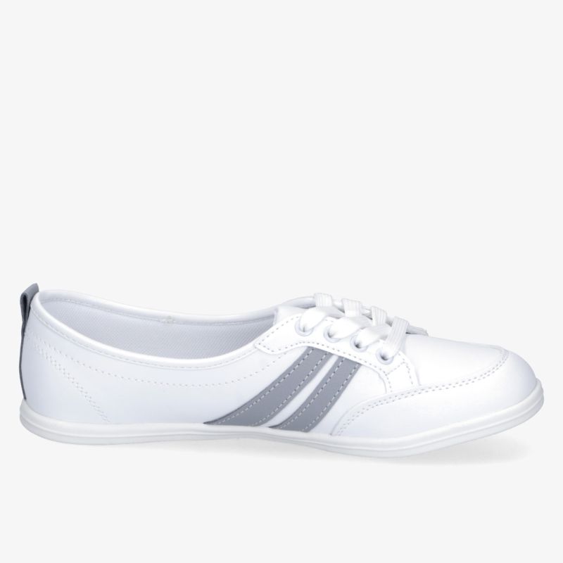 Leichter weißer Sneaker mit sportlichem Design und flexibler Sohle für hohen Tragekomfort