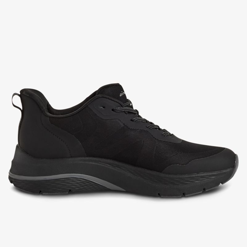 Leichter schwarzer Sportschuh mit rutschfester Sohle und komfortablem Design für optimale Beweglichkeit