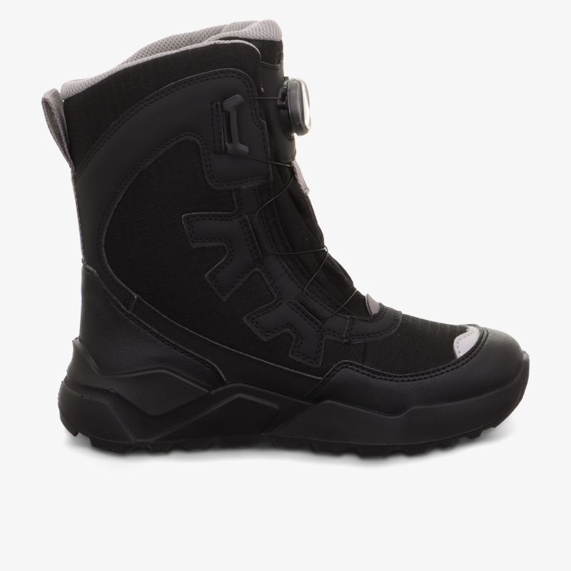 robuster wasserabweisender Winterstiefel mit warmem Futter und rutschfester Sohle in seitlicher Ansicht