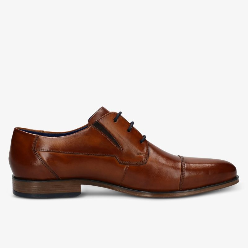 Eleganter brauner Lederschuh mit raffinierter Schnürung und spitzer Form, hochwertig verarbeitet und komfortabel
